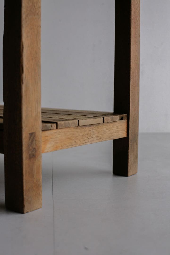 ラワン 杉 無垢材 サイドテーブル　勉強机　アンティークテーブル　古家具