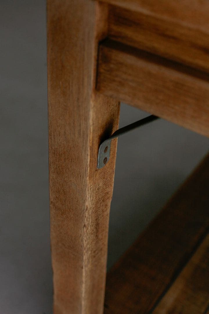 ラワン 杉 無垢材 サイドテーブル　勉強机　アンティークテーブル　古家具