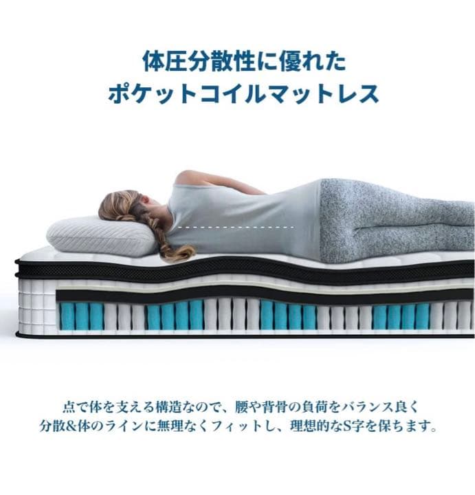 『最高級』ダブルサイズマットレス！ポケットコイル