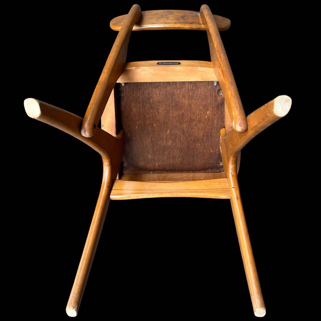北欧レトロ オールドマルニ デルタチェア 無垢材 ベントウッドチェアー 木製椅子
