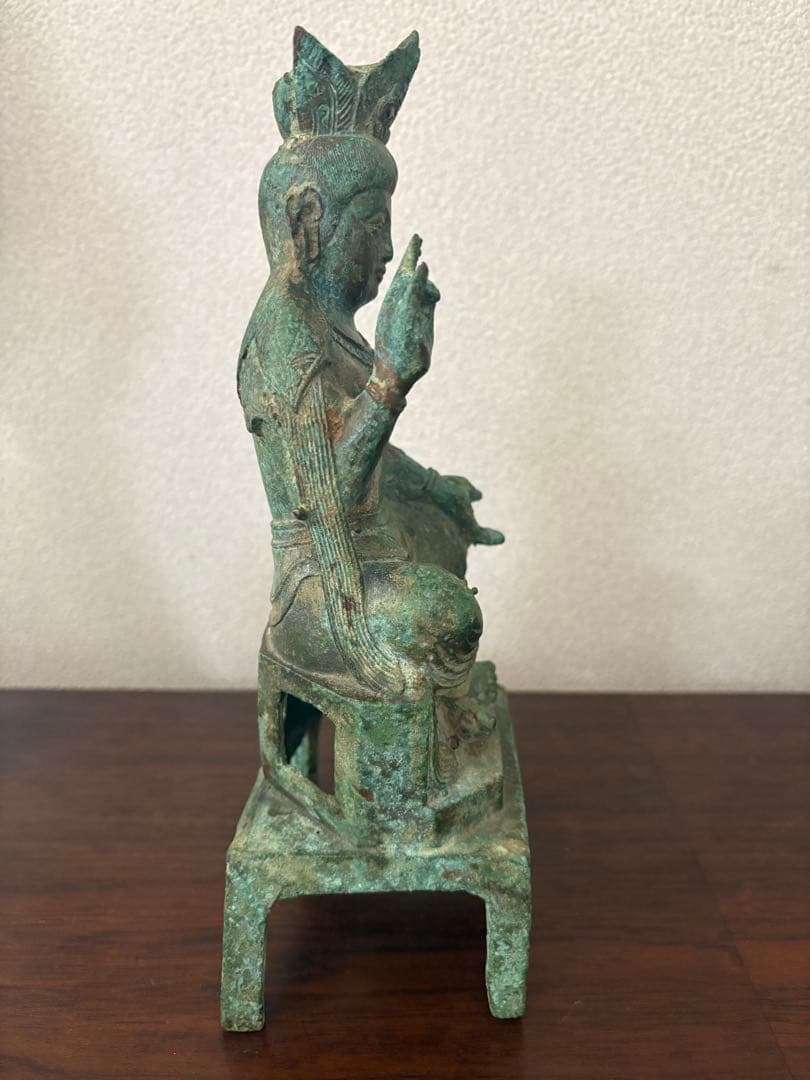 仏像　鍍金仏？青銅？ 1170g 25cm