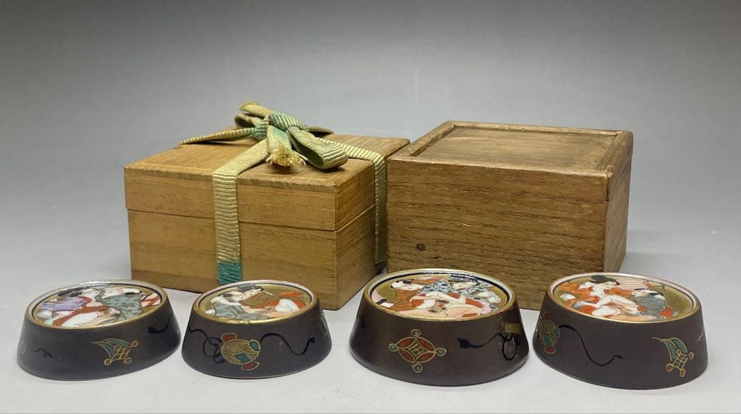 九谷焼　春画　枕絵　盃　ぐい呑　お猪口　b5530