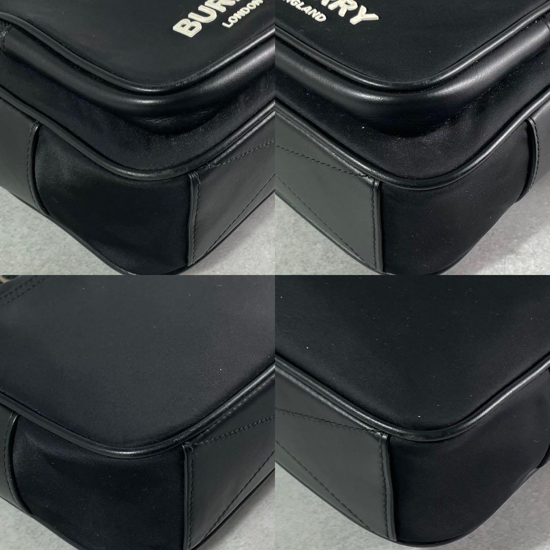 【大人気】BURBERRY ボディバッグ クロスボディ ウエストポーチ ロゴ 黒