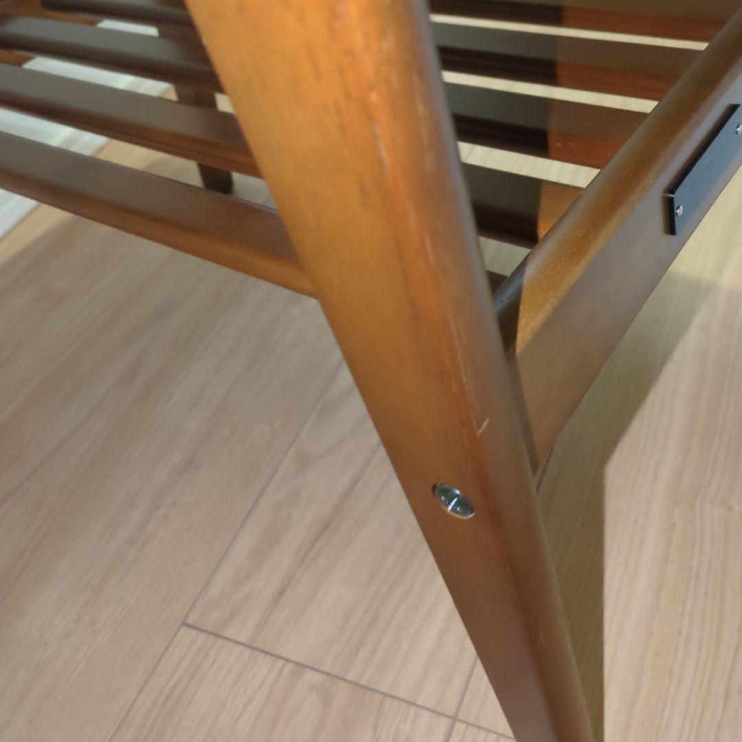 カリモク60 サイドテーブル　角割れあり