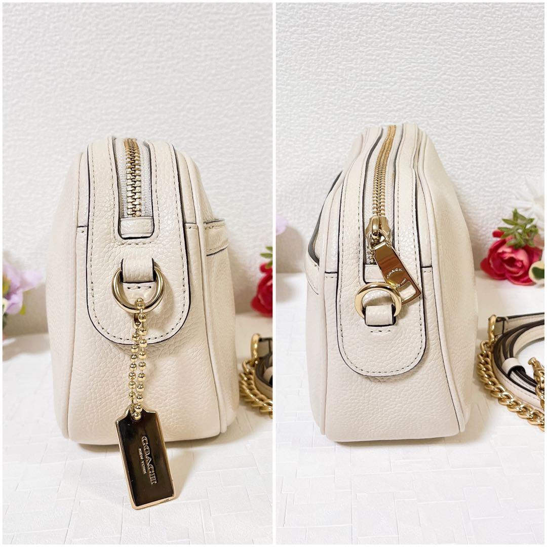 【美品】COACH ショルダーバッグ 斜め掛け カメラバッグ チェーン チャーム