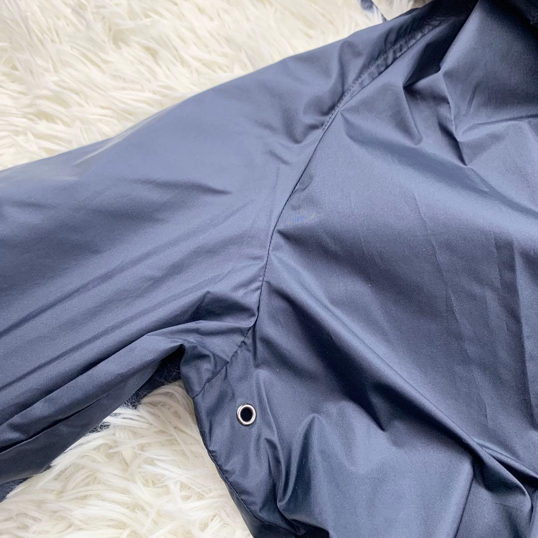 【極美品】アクアスキュータム　レインコート　比翼　ネイビー 収納袋付　チェック