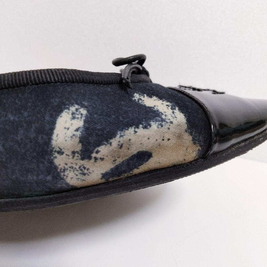 【CHANEL】シャネル フラットシューズ 総柄 ココマーク 34 1/2