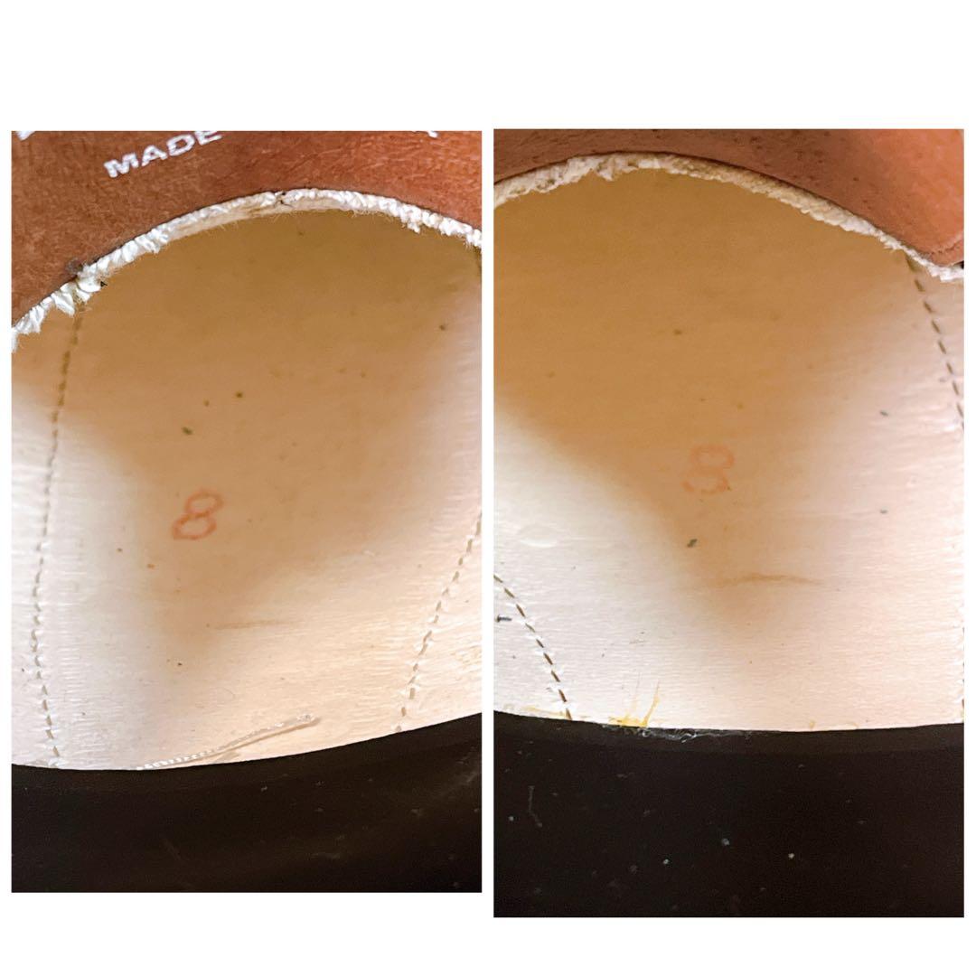 ☆美品☆【ゲッタグリップ】 レザーシューズ (8) ストレートチップ　ムラ加工