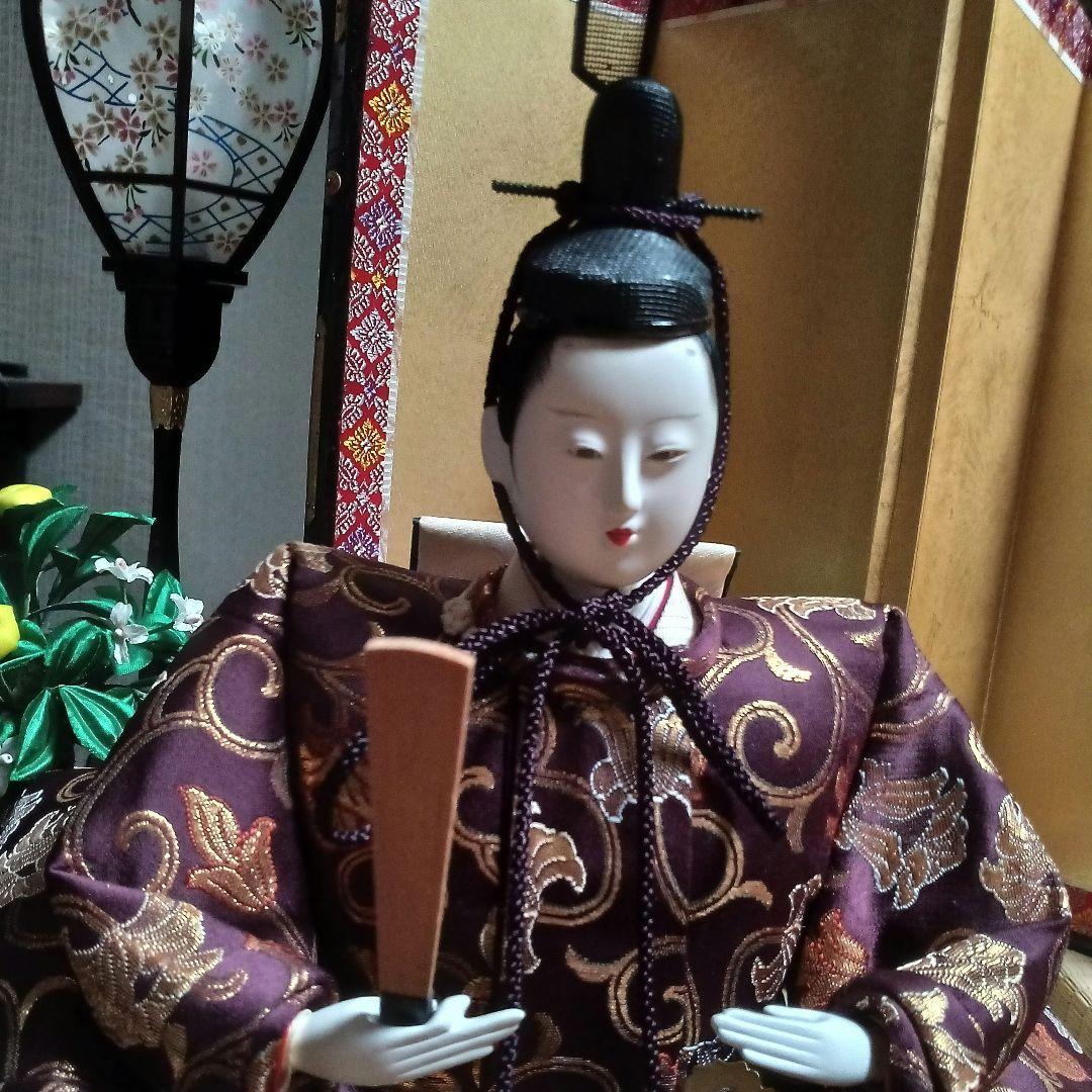 雛人形　親王飾り　内裏雛　秀玉作「7番」　装飾フルセット　骨董的価値お雛様