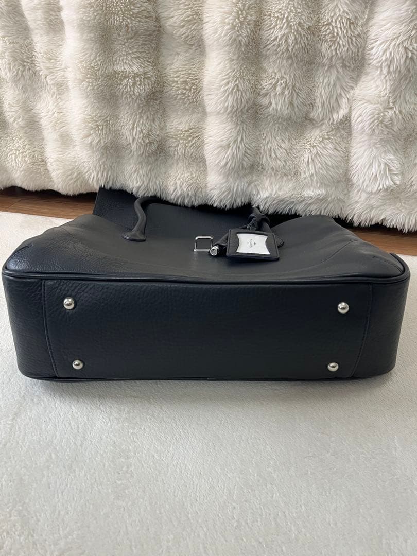 黒 レザー ビジネス トートバッグ