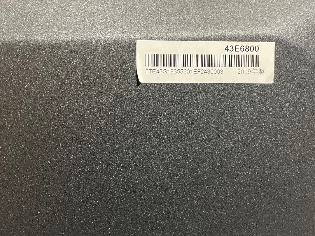 2019年製 ハイセンス 43インチ 液晶テレビ 43E6800