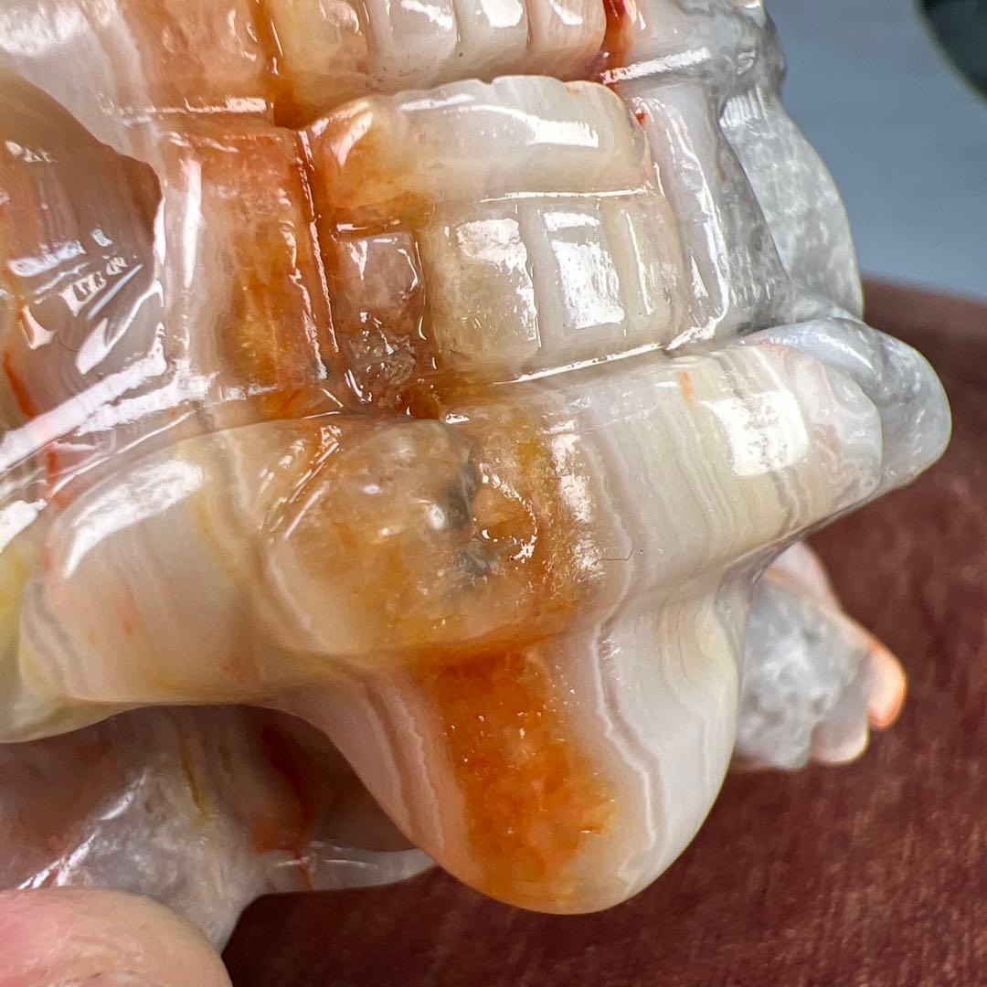 天然石　ロングイ　メキシコ瑪瑙　メキシコクレイジーアゲート　228グラム