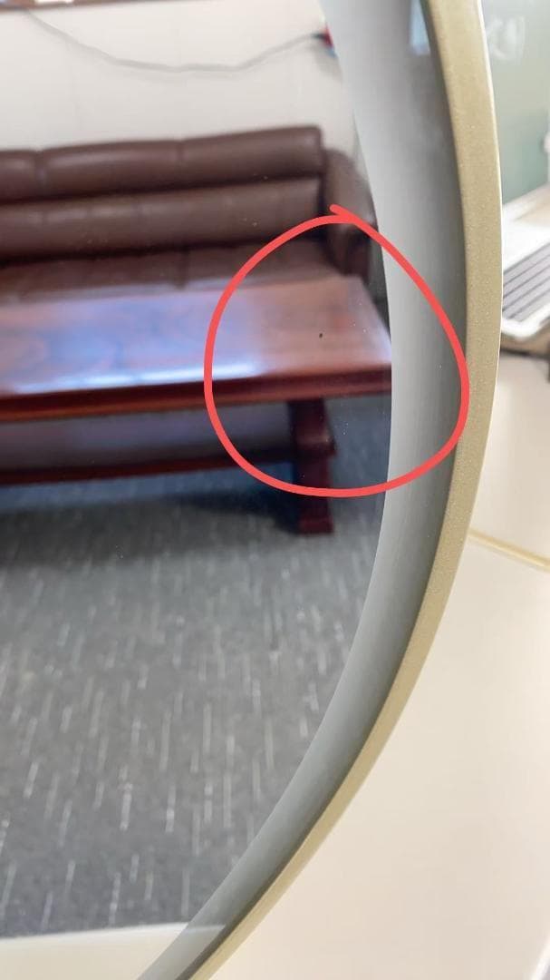 ホワイトモダンドレッサーミラー付き 訳あり品写真をご確認J206-100-04