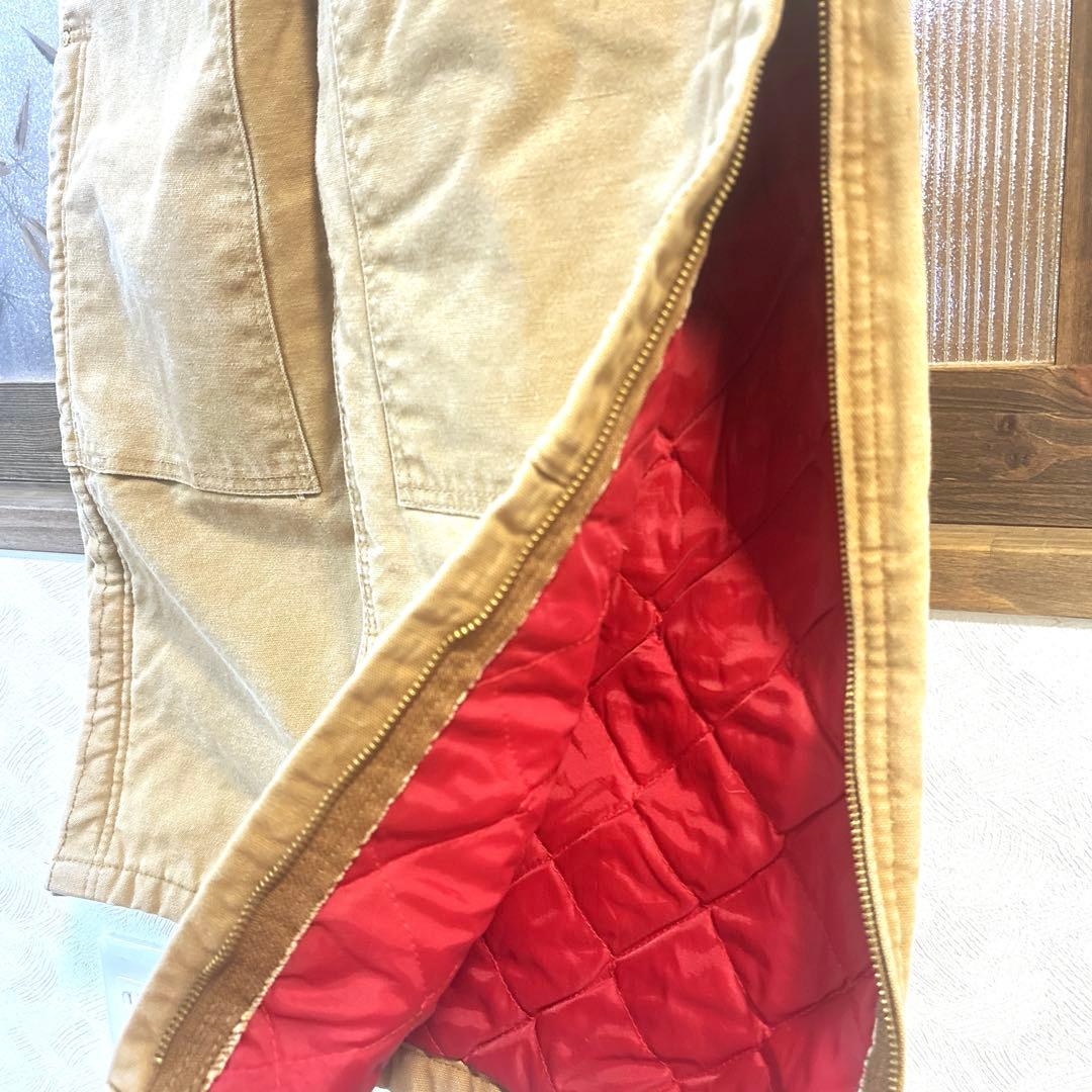 90s US古着 carhartt 中綿サロペット ダブルニー 32インチ 茶