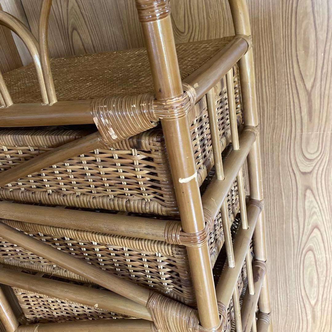 籐　ラタン　収納　7段