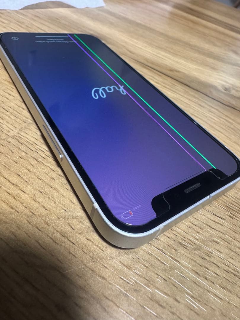 iPhone 12 mini 64G ホワイト　バッテリー84% 画面に線あり