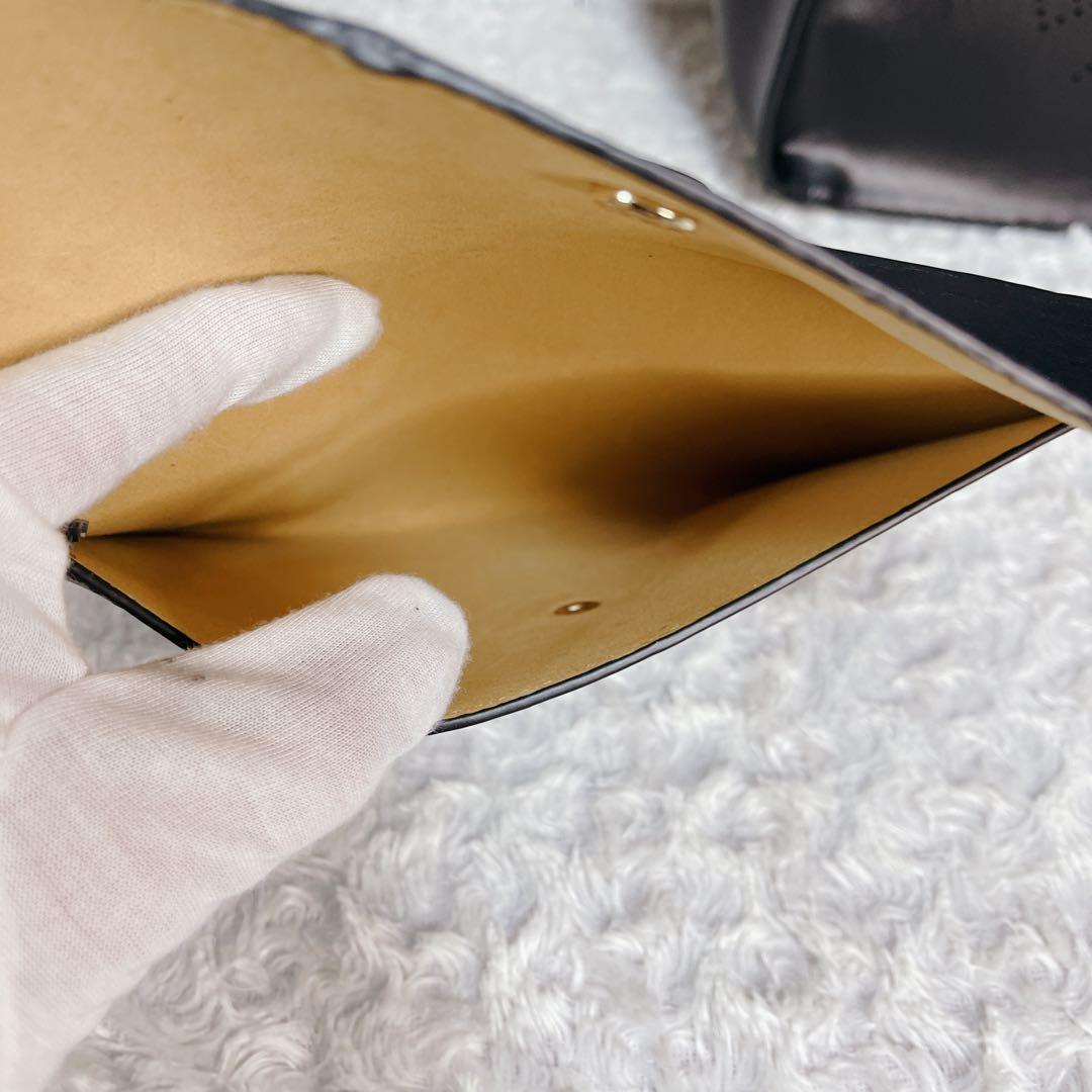 【極美品】ステラマッカートニー 2way バッグ A4可 パンチング ブラック