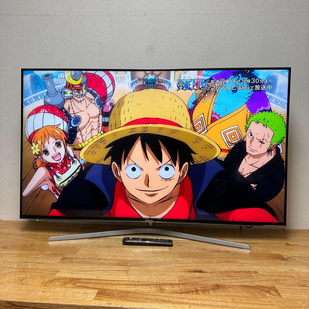 ハイセンス 55V型 4Kチューナー内蔵 液晶テレビ 55U7E 動画アプリ○