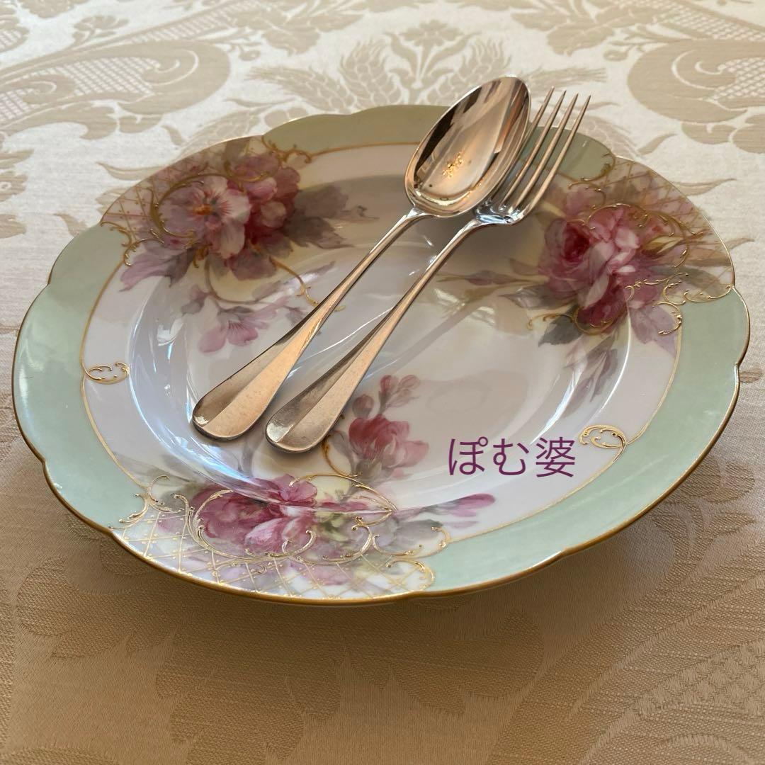 【フランス／H.Soufflot】純銀／フォーク＆スプーン ２セット