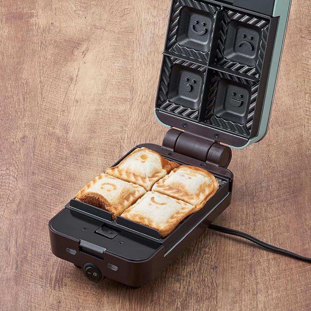 Toffy クォーターホットサンドメーカー K-HS6 別売プレート付き