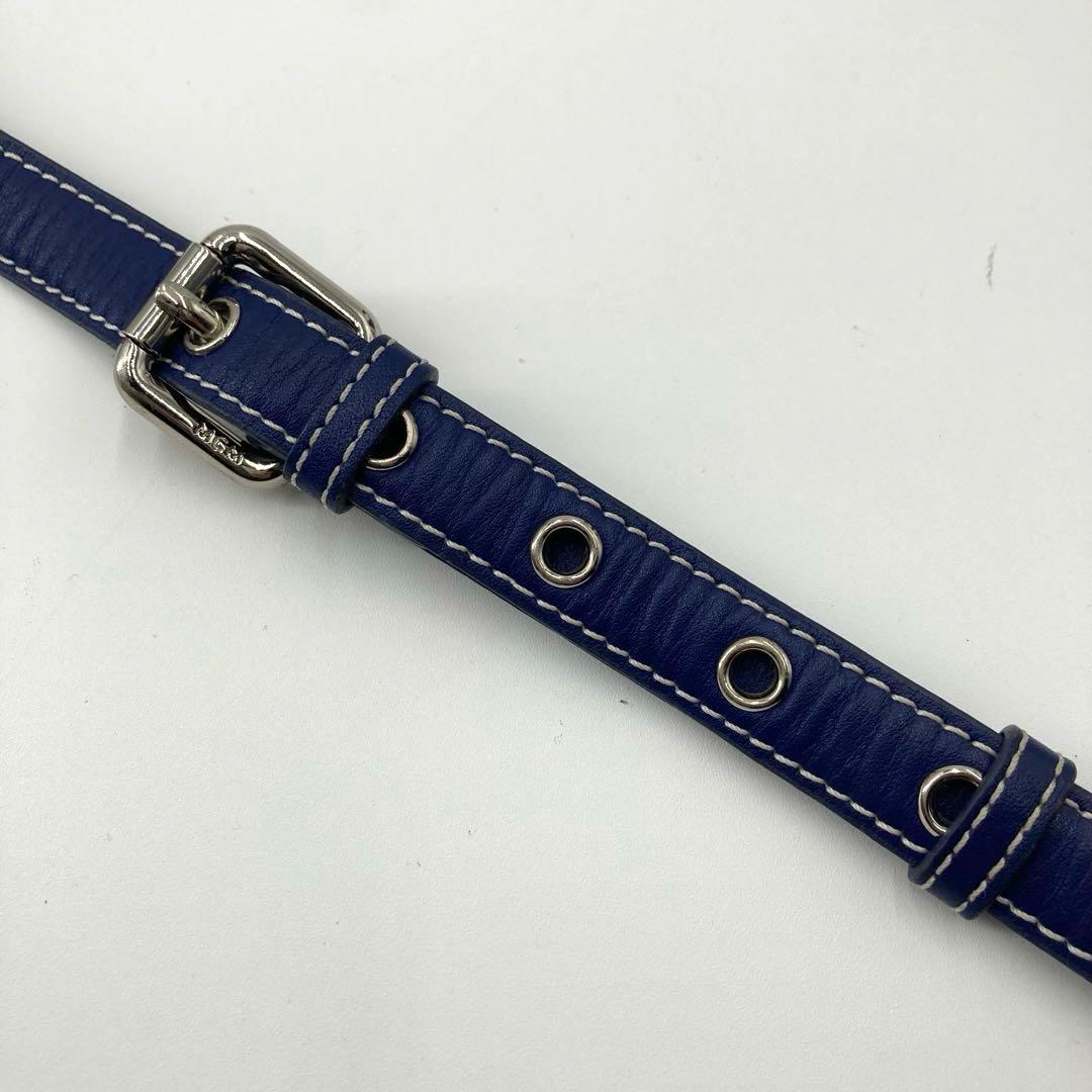 美品✨MCM エムシーエム ヴィセトス 2way ミニボストン ネイビー 白