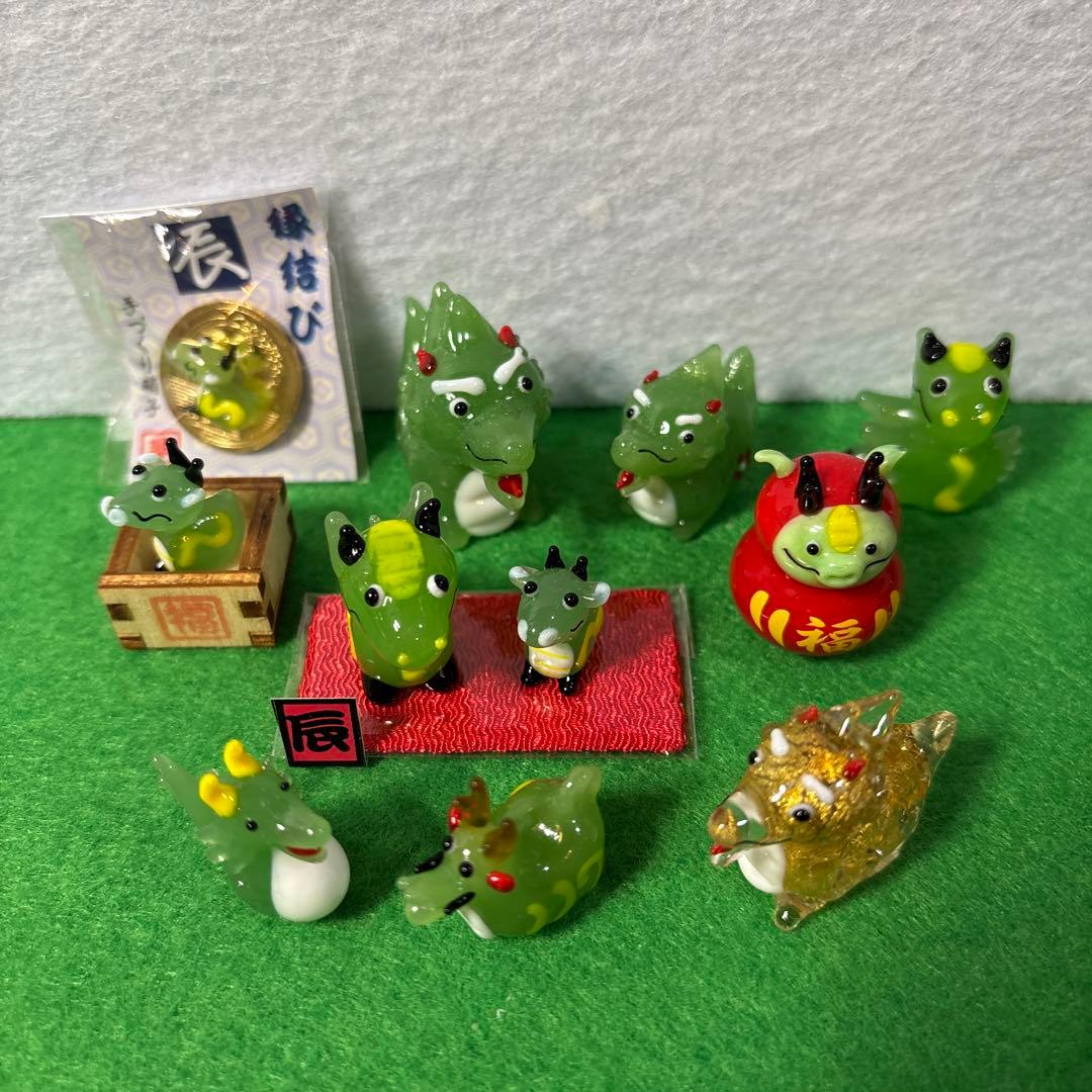 干支　辰　ガラス細工　ミニチュア
