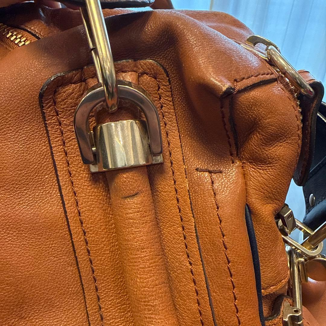 クロエ　パラディ　Chloe バッグ 本革 キャメル