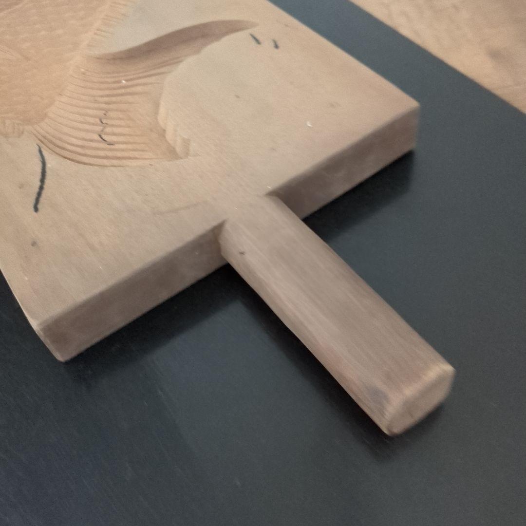 骨董　木型　菓子型　鯛　大型　木製　和菓子型　特大　ディスプレイ