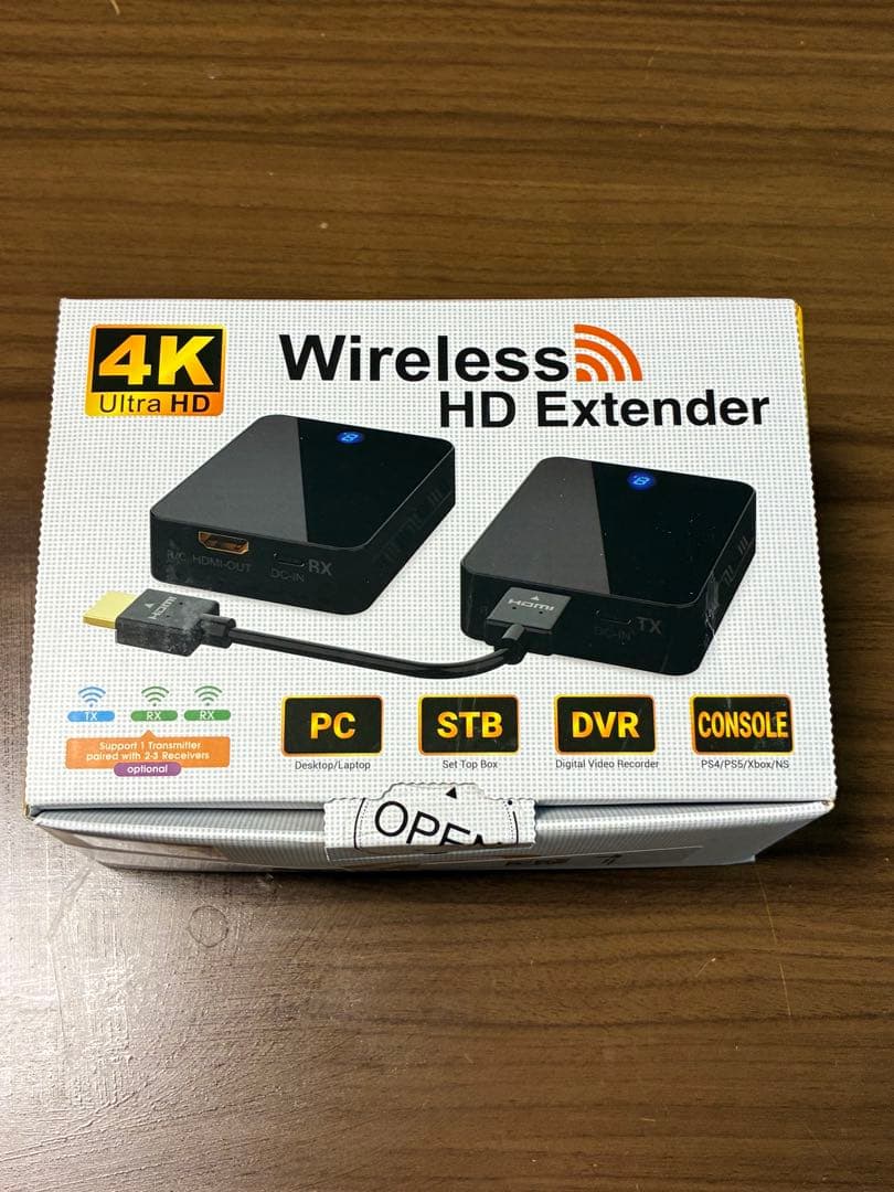 4K ワイヤレスHDMI送信機と受信機 hdmi 無線@30Hz、LuckDog