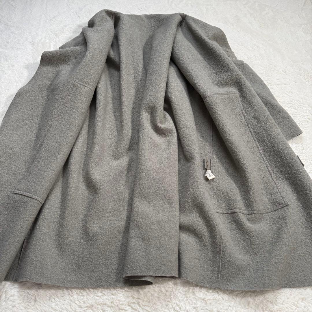 【美品】ヨーガンレール 縮絨ウールコート グレー フェルト地 メンズ可