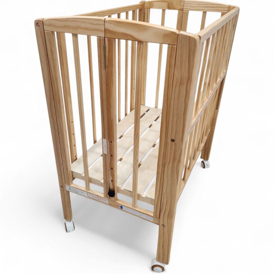 美品 大和屋 liliito リリト ベビーベッド 折り畳み 箱あり 付属品完備