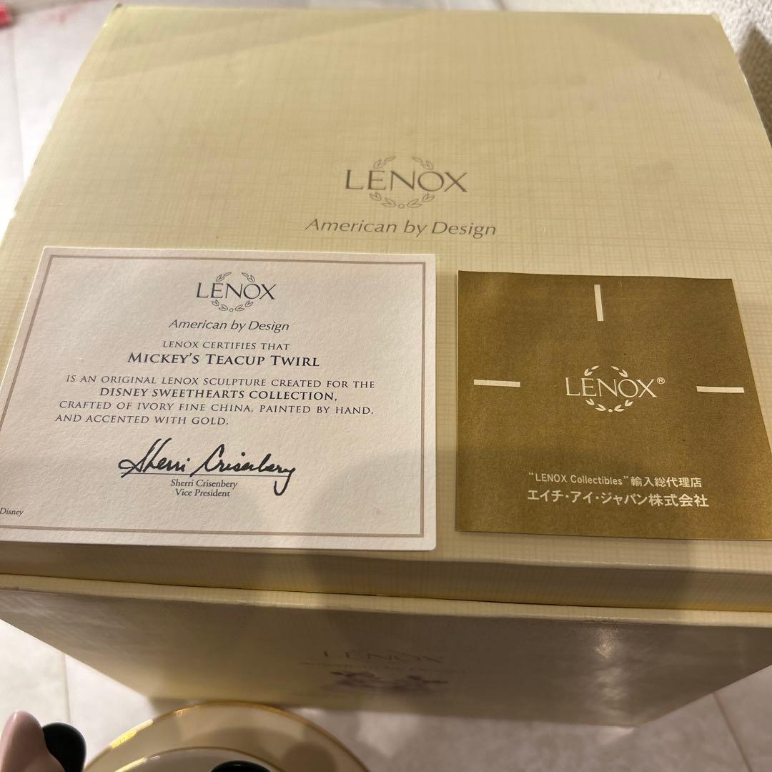 LENOX ミッキー・ミニー ティーカップ置物