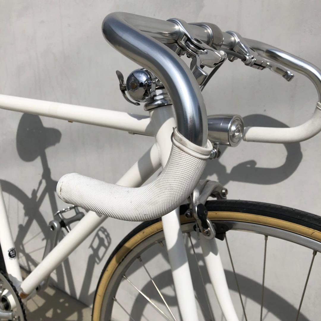 【送料込・美品】FUJI STROLL ピスト 52 シングル クロスバイク 白