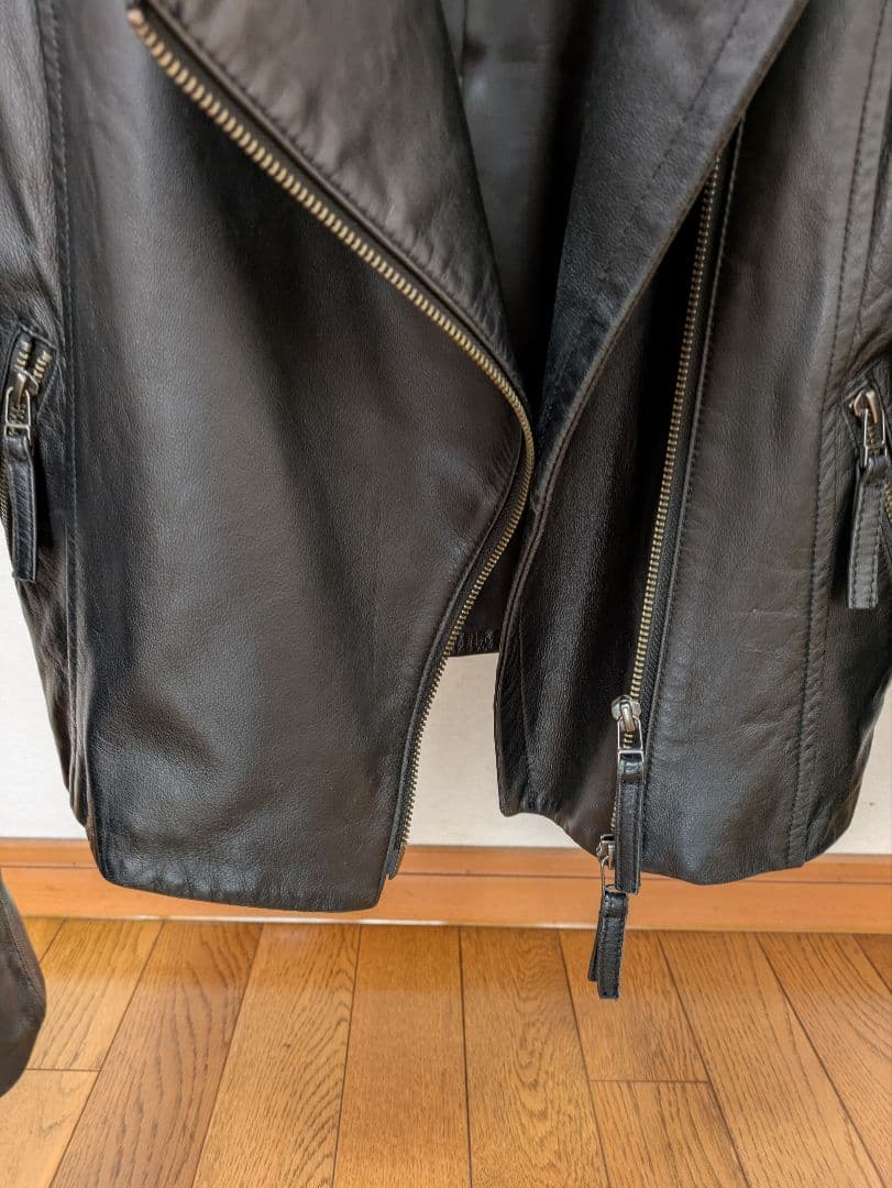 グレースコンチネンタル　ラムレザージャケット　ブラック 38 Mサイズ