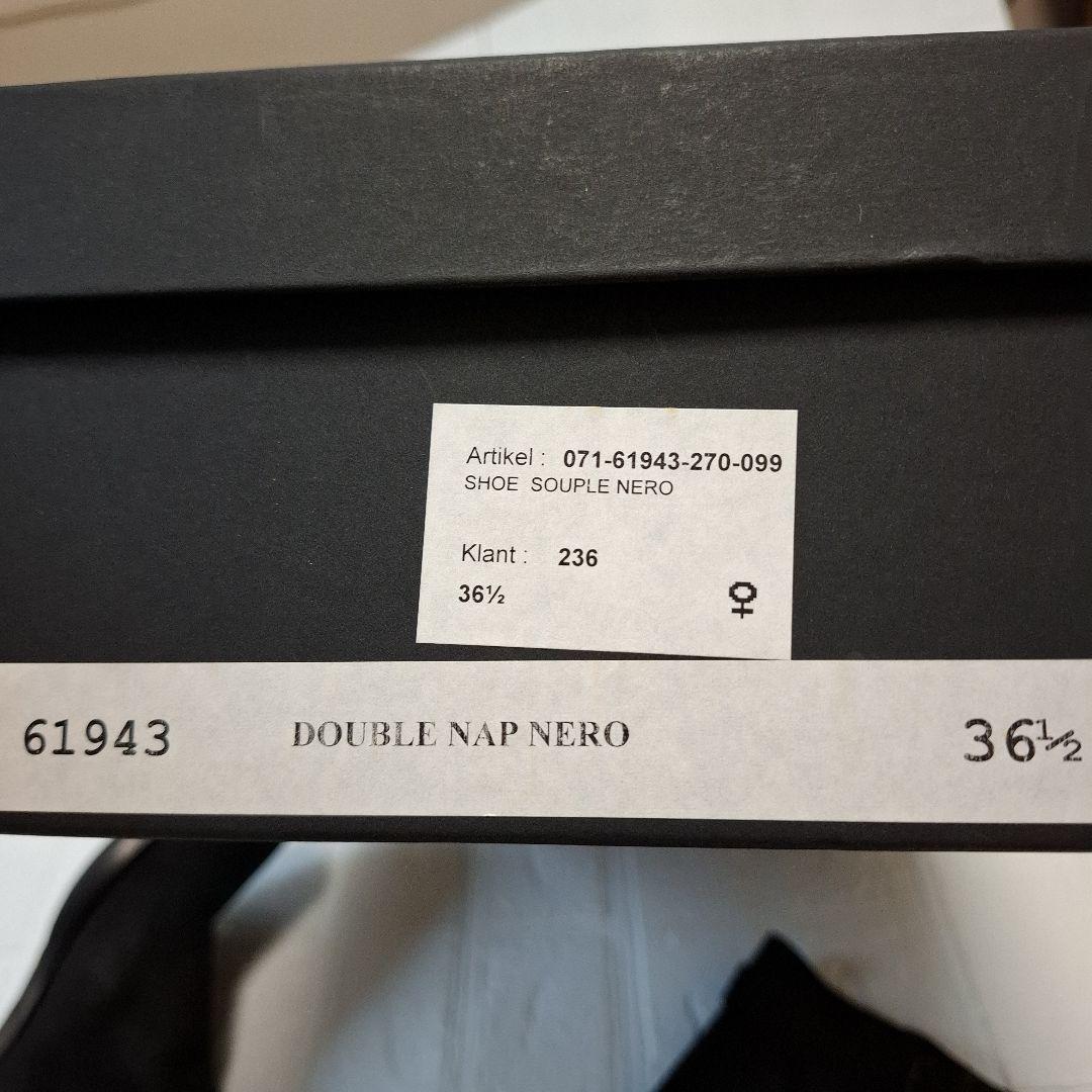 アンドゥムールメステール 黒36.5 スエード ニーハイブーツ バックル付き