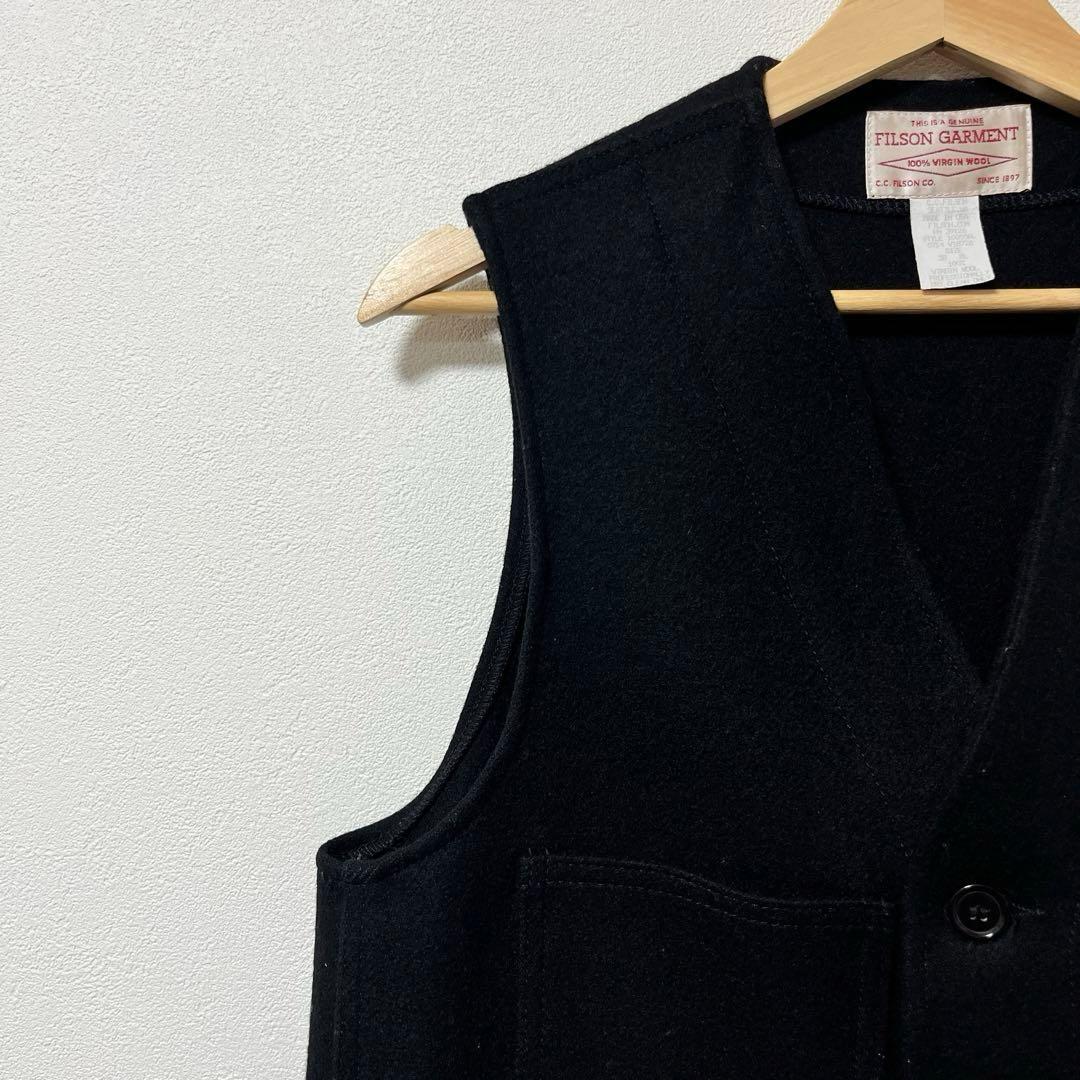《FILSON》MACKINAW WOOL VEST BLACK 38
