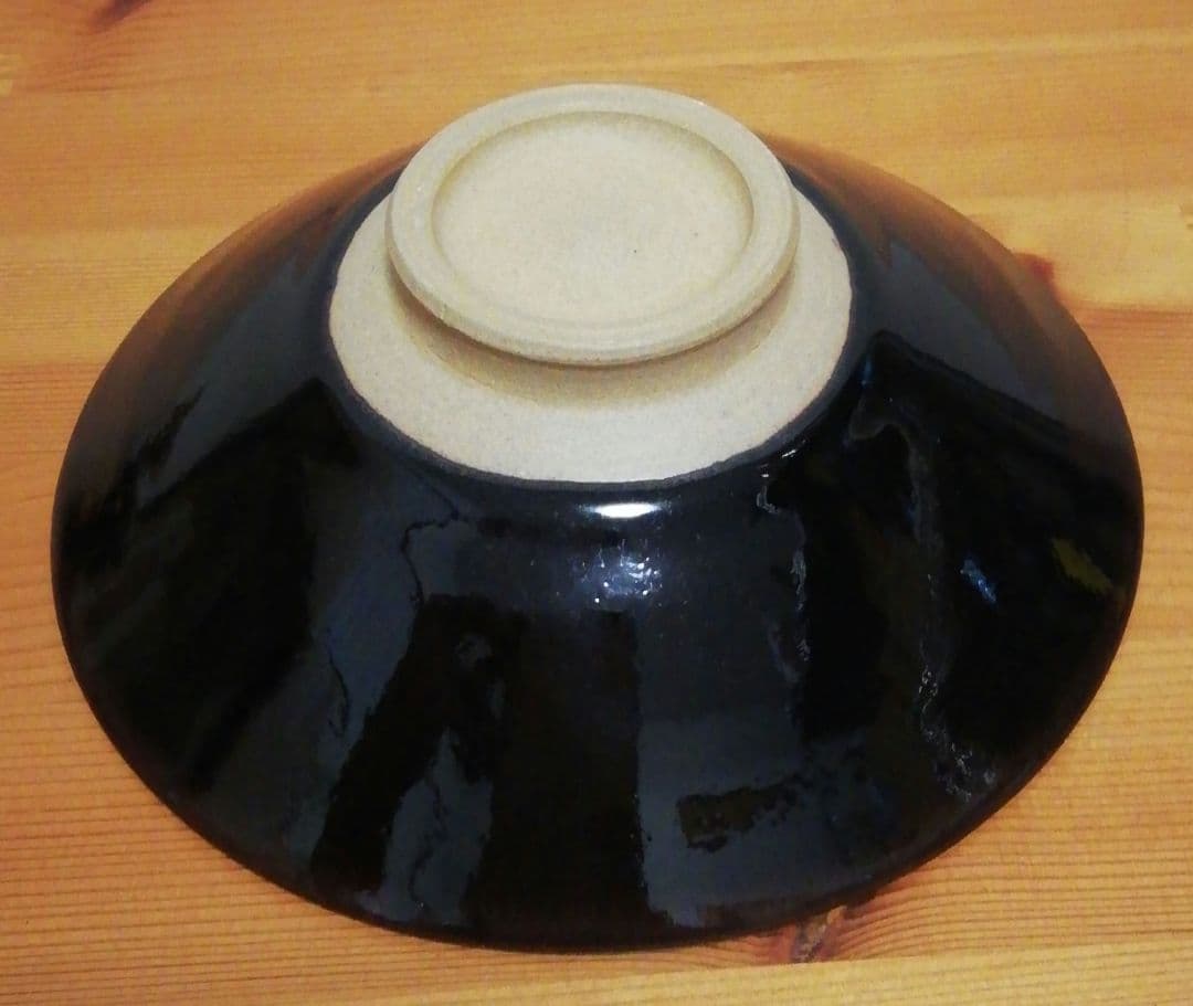 松山誠(玄斎)作　木葉　天目　茶碗　共箱　共布　略歴付　茶道具