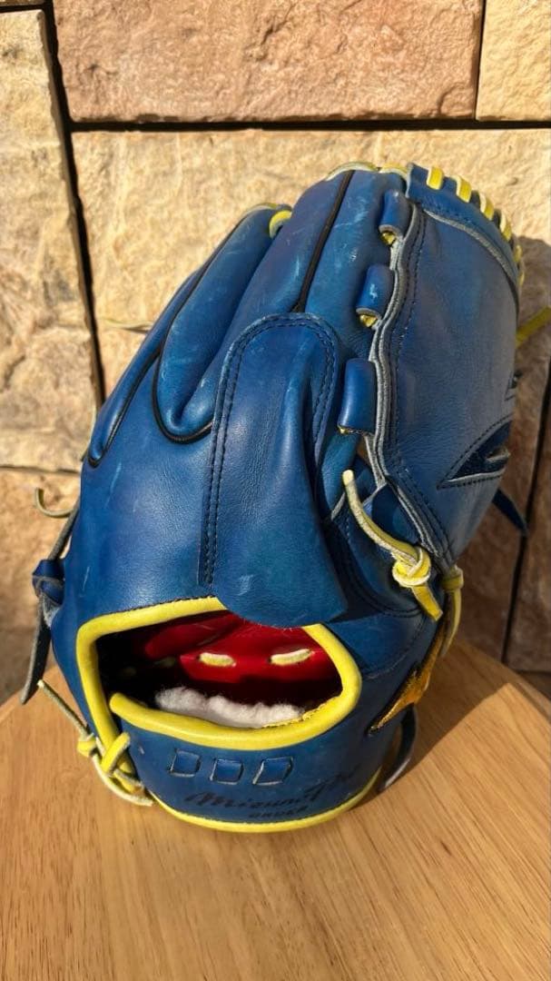 Mizuno ミズノ 投手用グローブ 軟式グローブ 青