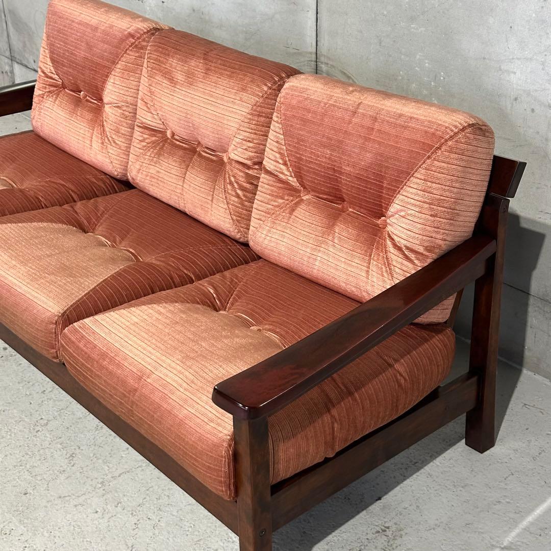 ★80年代★ モリシゲ 応接ソファ 3人掛け｜昭和レトロ 和モダン｜高級旅館仕様