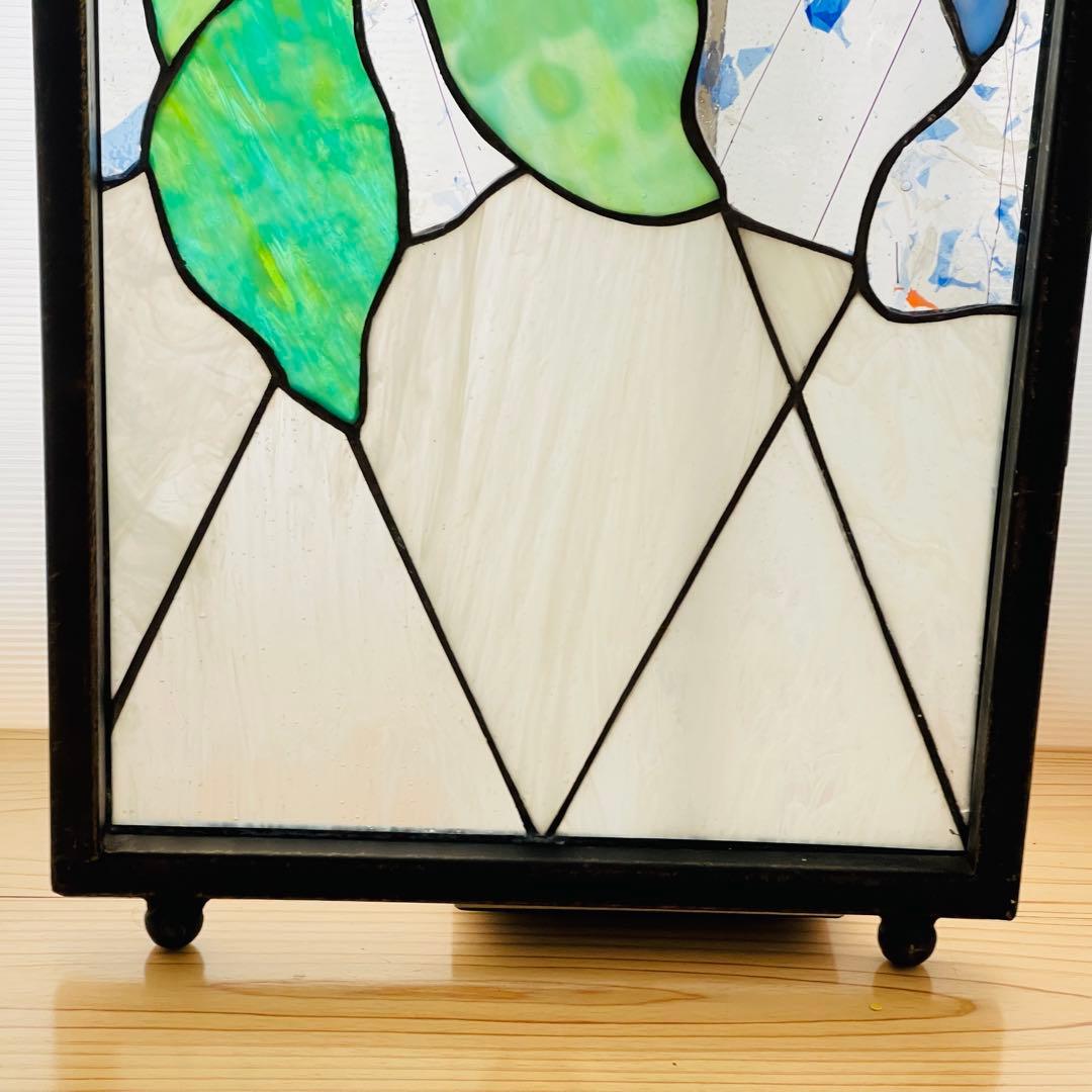 ✮美品✮ ステンドグラス　ボタニカル　壁掛け　オブジェ
