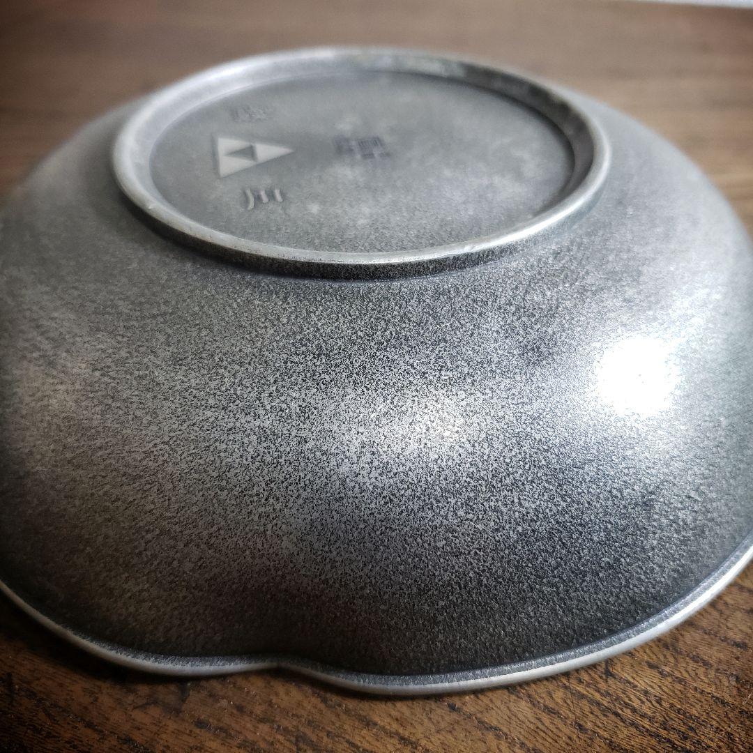 菓子器　錫製　ピューター　小物入れ　トレー　草花　銘　名入り　記念品　本錫