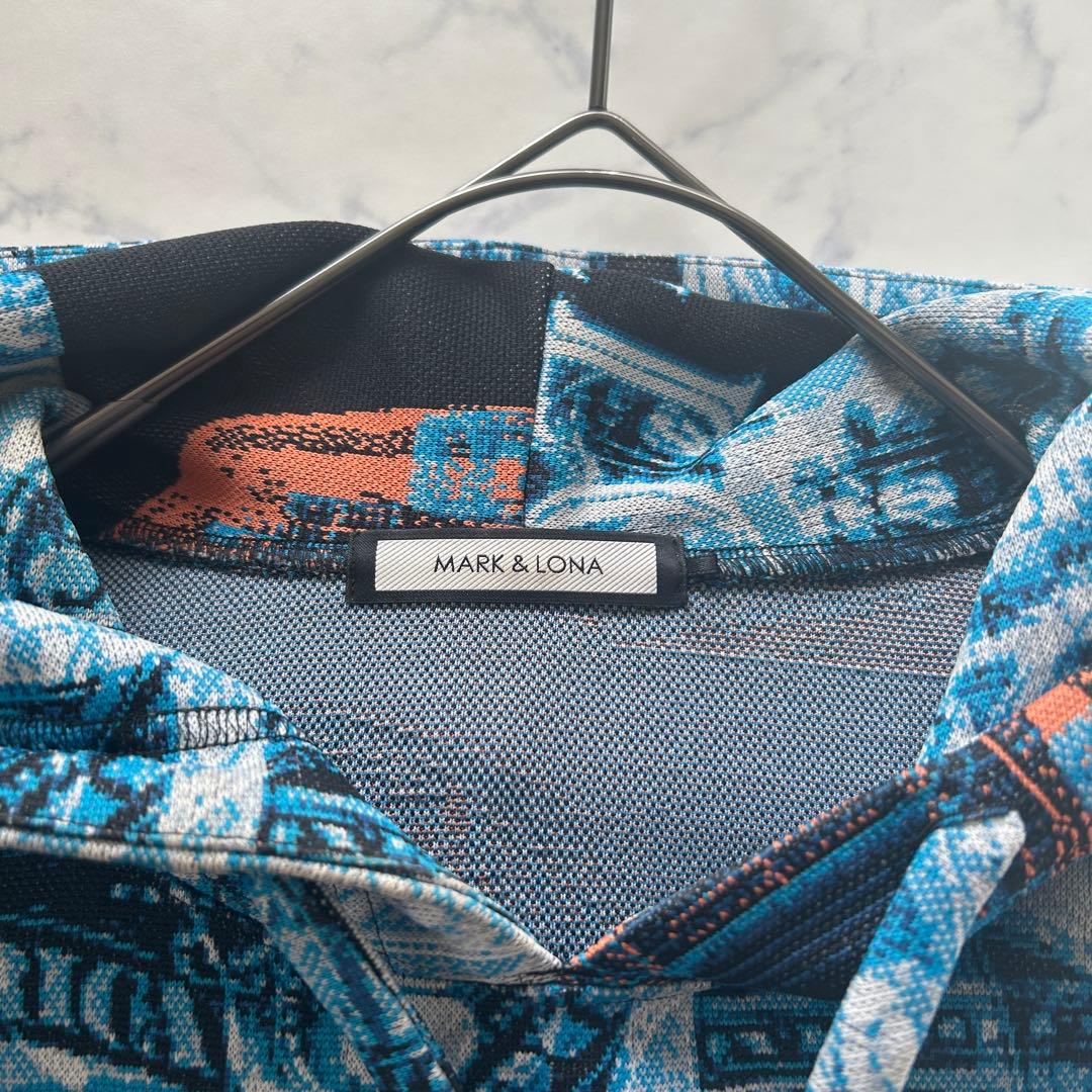 完売品 マークアンドロナ 2021年 パーカー ブルゾン 総柄 プルオーバー