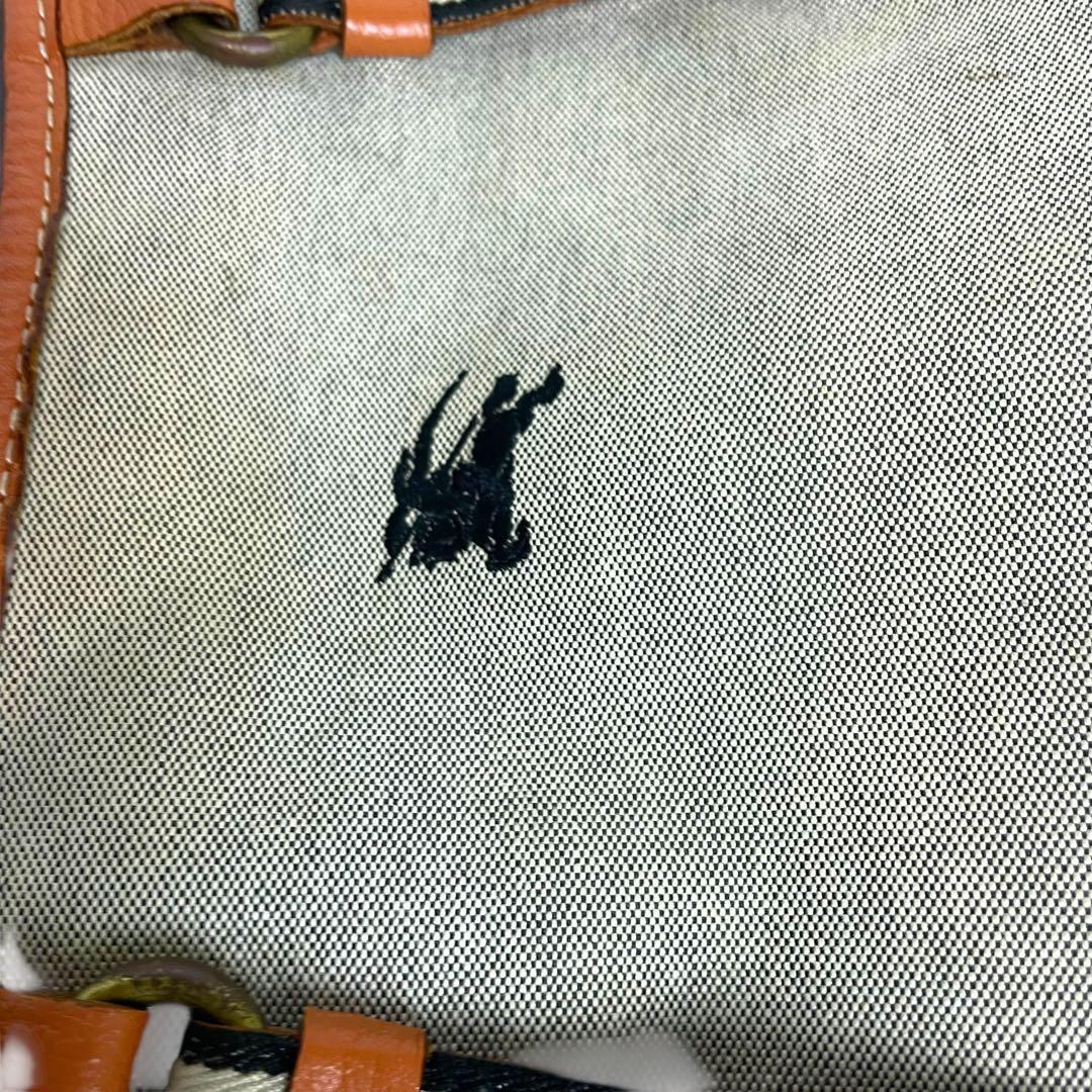 BURBERRY バーバリー　キャンバス　ショルダーバッグ　ホースロゴ
