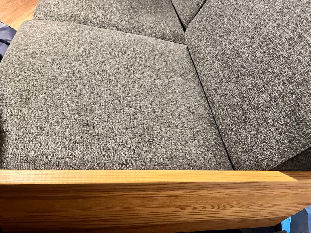 モダン木製フレーム 2人掛けソファ