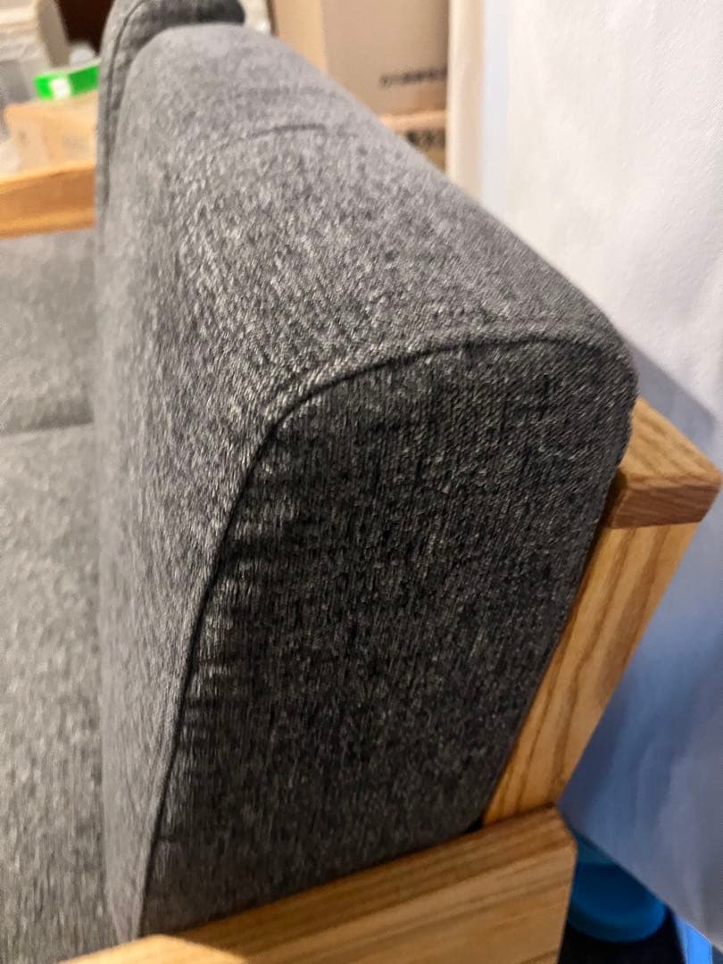 モダン木製フレーム 2人掛けソファ