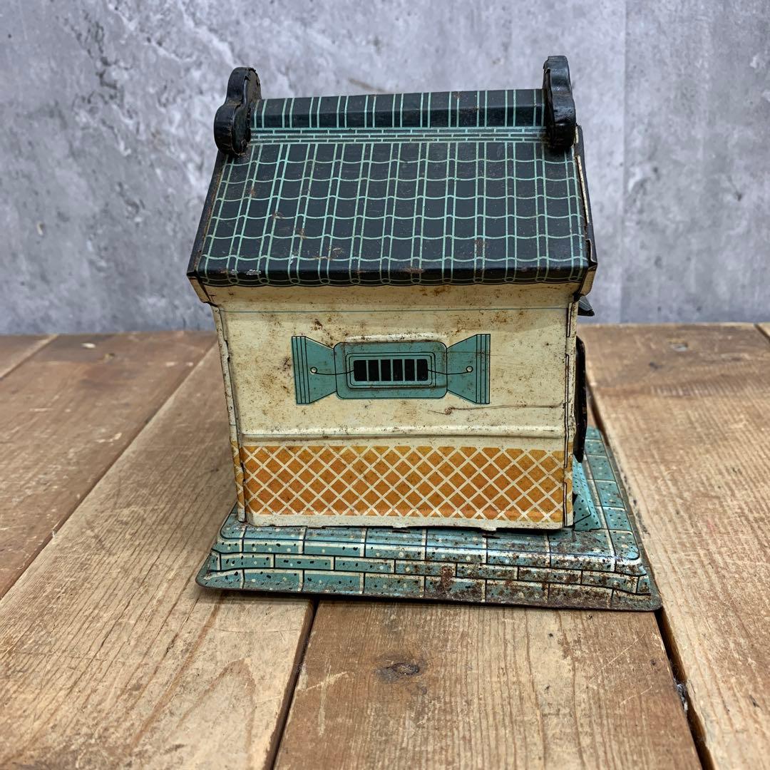 3F 【昭和レトロ】ブリキ 貯金箱 蔵型 AOKI TOY 日本製 ヴィンテージ