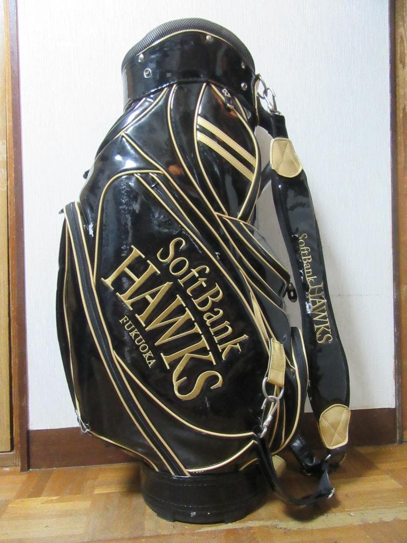 ★☆★希少★SoftBank HAWKS★3点式ゴルフバック★黒★☆★