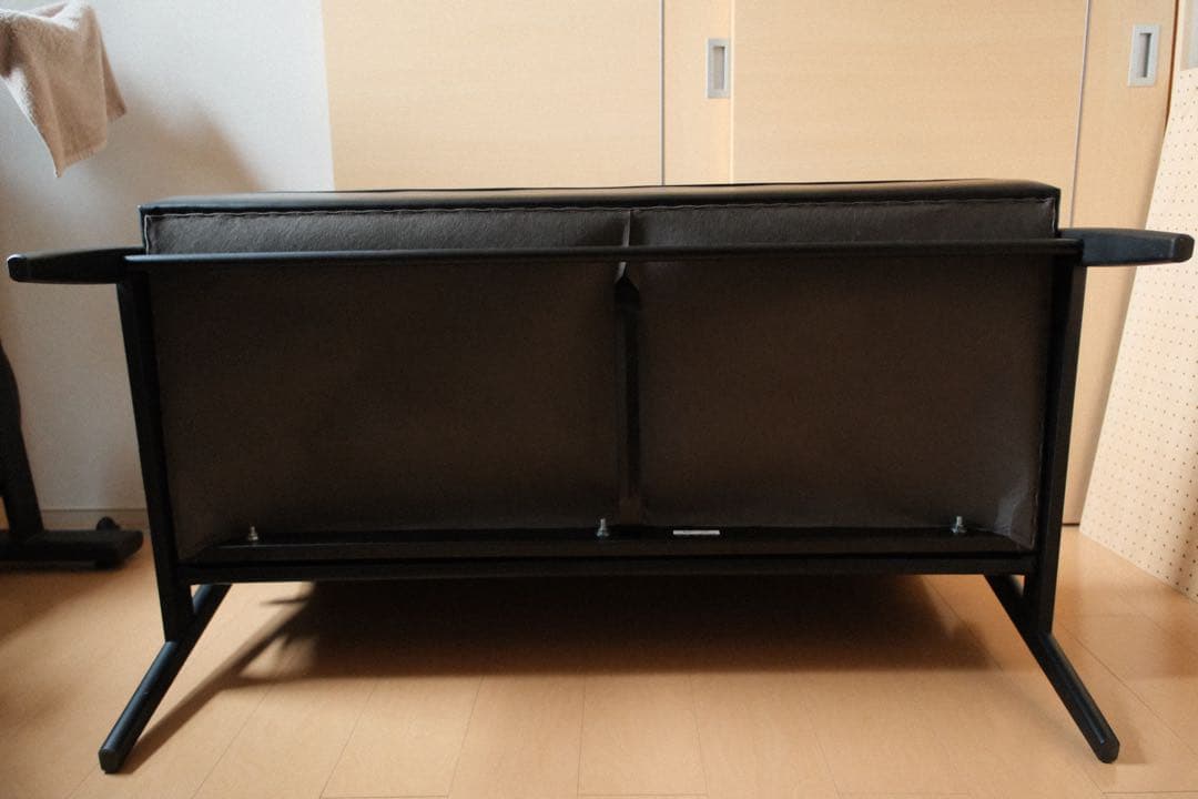 カリモク60 Ｋチェア ２シーター ブラックブラック