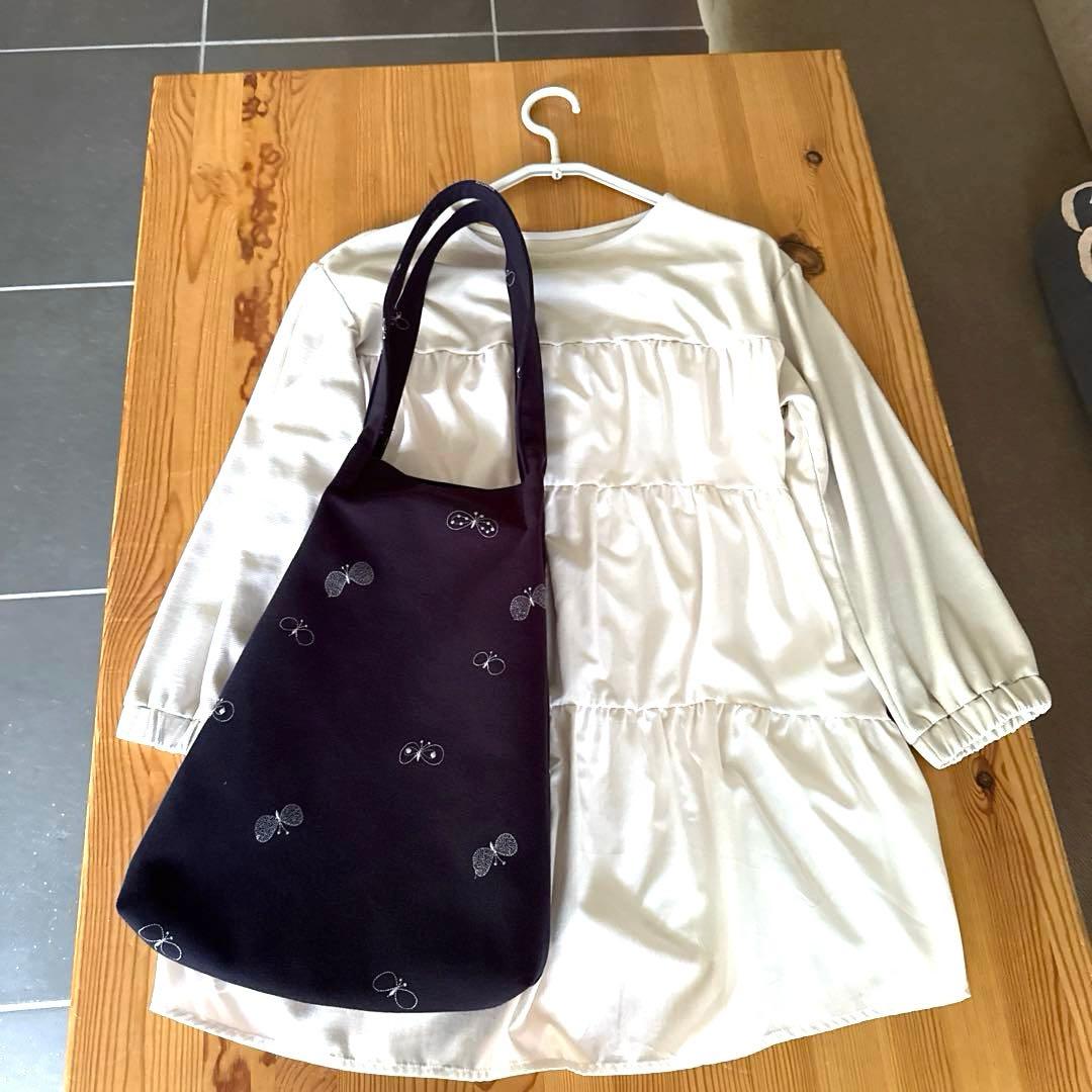 ハンドメイド　ミナペルホネン　choucho dop生地　バッグ