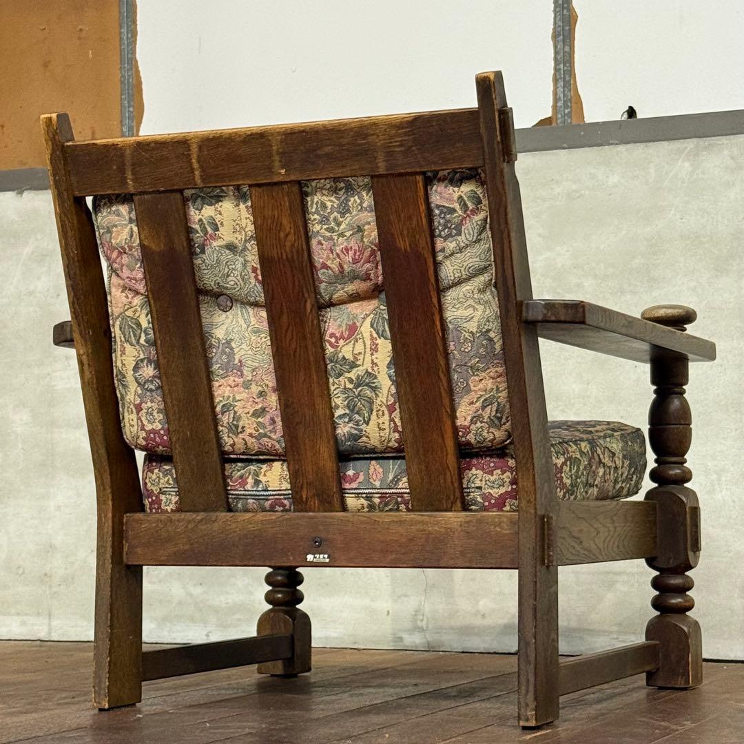 H15K6 オールドカリモク コロニアル 1人掛けソファ